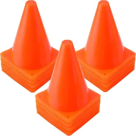 40 Pack 7 Inch Traffic Cone, Plastic Soccer Training Cones for Outdoor Activity & Festive Events, Orange