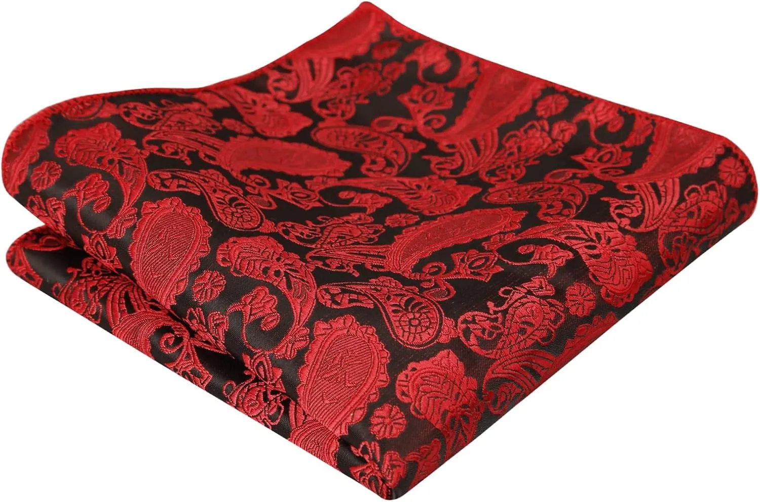 Alizeal Mens Paisley Bow Tie, Pocket Square, Cufflinks Set