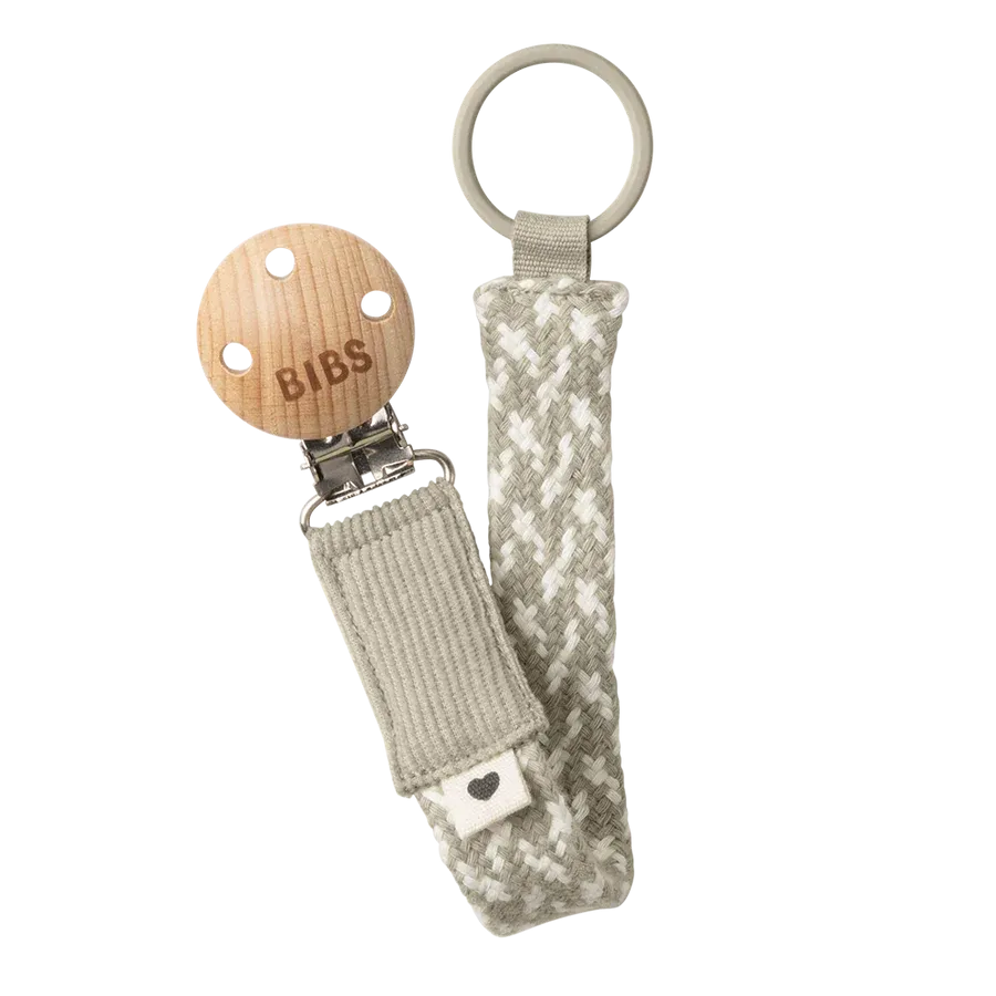 BIBS Pacifier Clip | Ivory & Sand