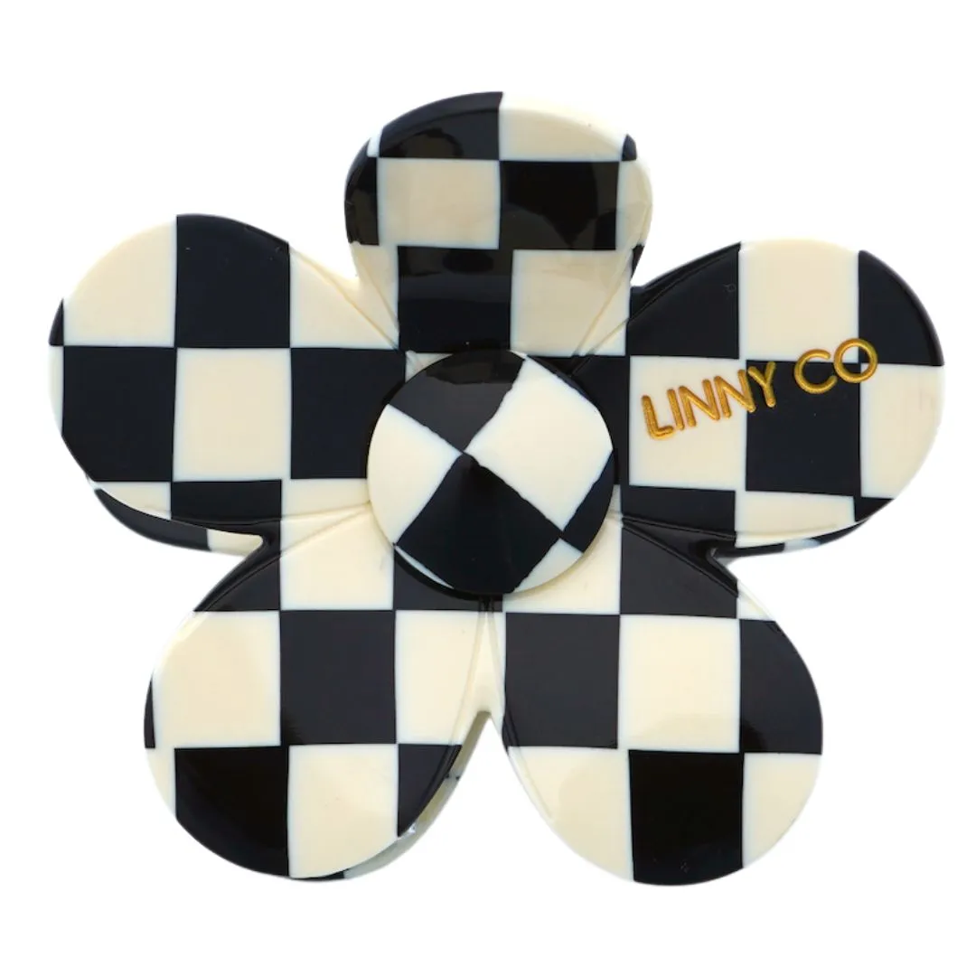 Checkerboard hair clip