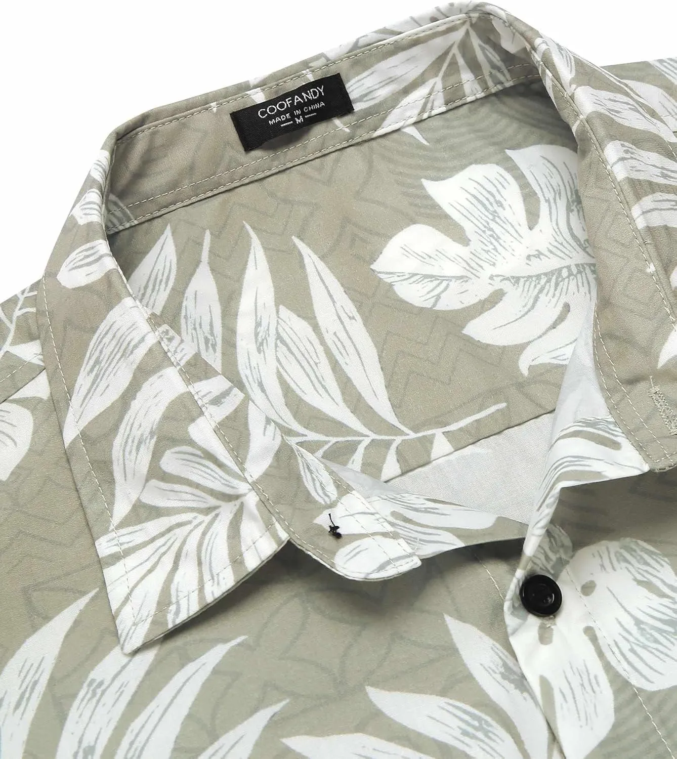 COOFANDY Mens Hawaiian Tropical Shirt Short Sleeve Casual Button Down Floral Summer Beach Shirts with Pocket