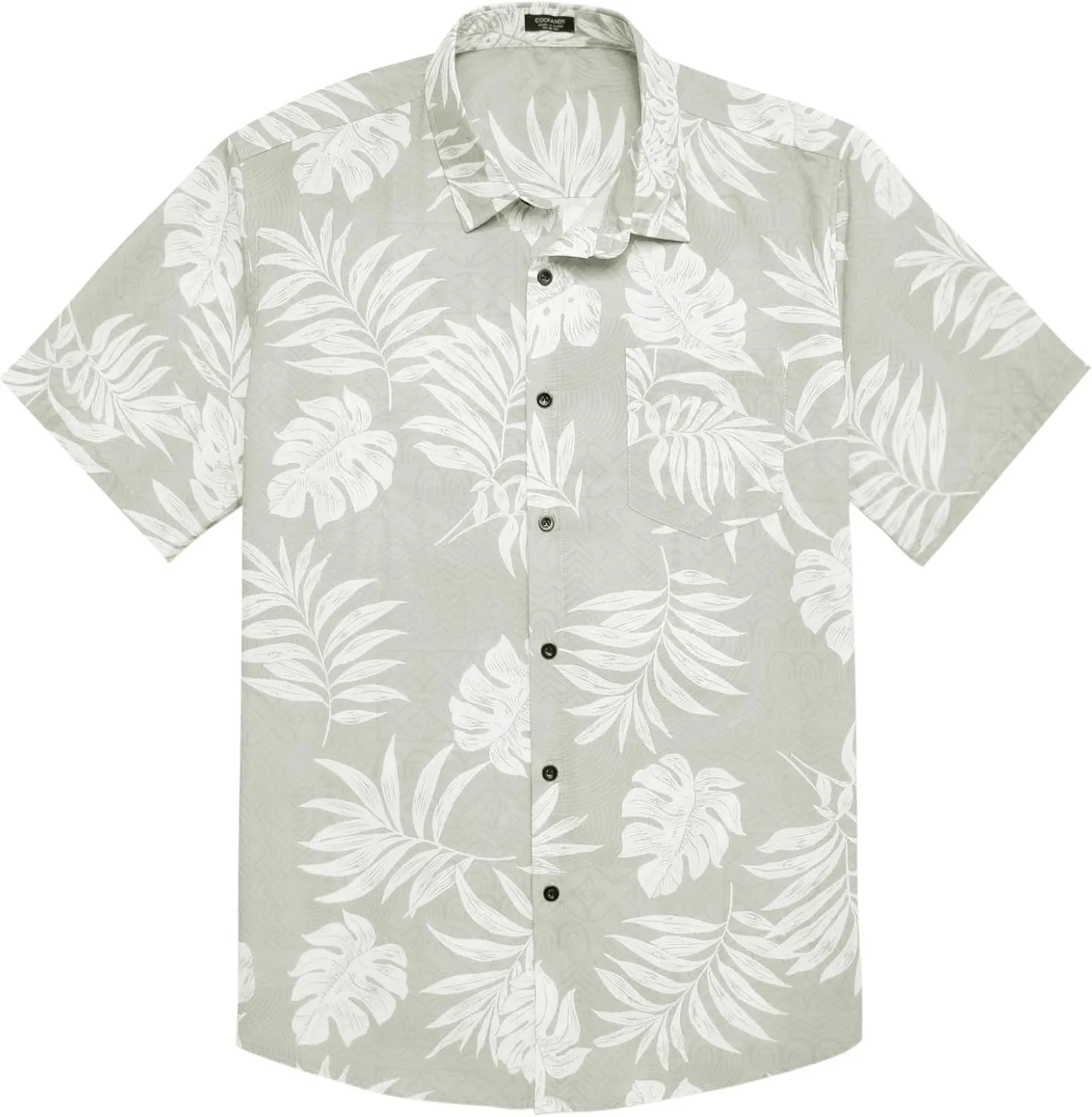 COOFANDY Mens Hawaiian Tropical Shirt Short Sleeve Casual Button Down Floral Summer Beach Shirts with Pocket