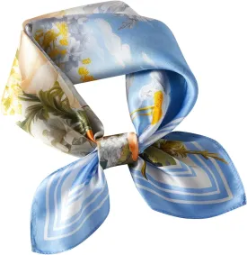 cxzymcln100% Mulberry Silk Neck Scarf 21"x21" Small Square Scarfs for Women Gift Packed