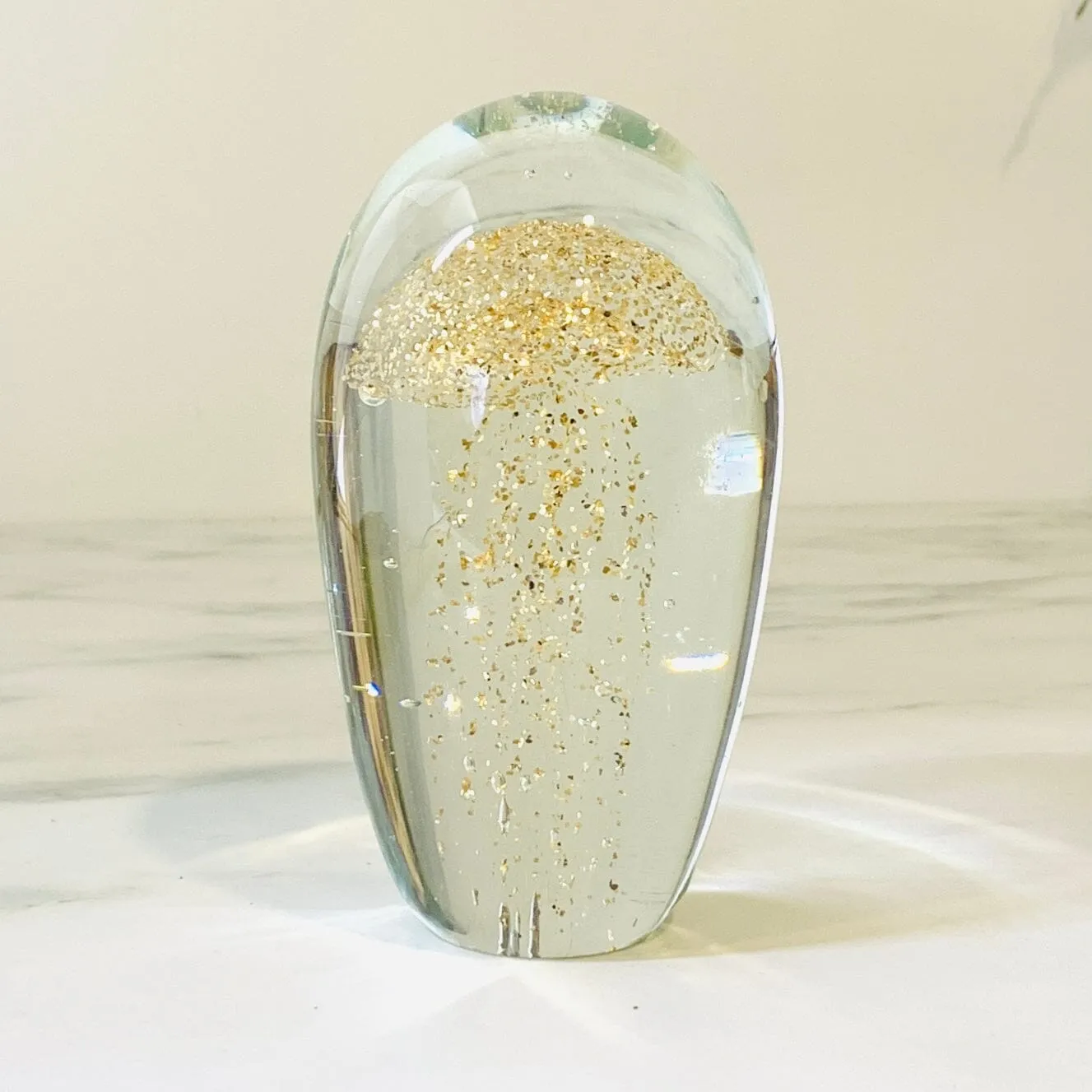 Dome Jellyfish Paperweight 13, Gold Splendor