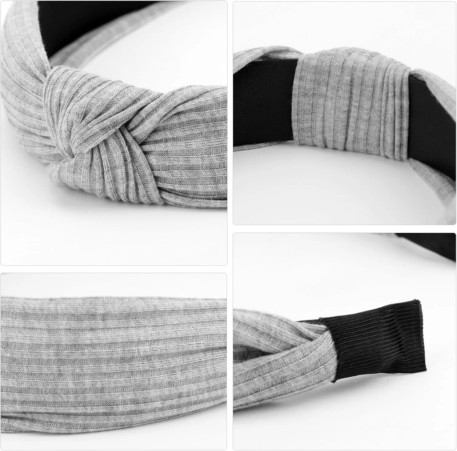 DRESHOW 8 Pack Knotted Headbands for Women Wide Turban Headband Yoga Exercise Ribbing Hair Hoop Hair Bands Accessories