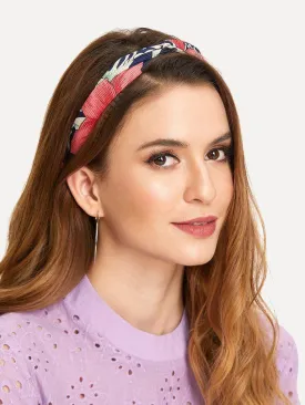 Flower Print Twist Headband