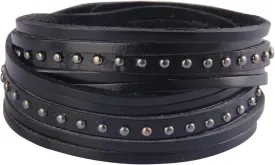 GelConnie Punk Leather Cuff Bracelet Adjustable Straps Wrap Bracelets Arm Armor Cuff Gothic Leather Wristbands for Men, Women