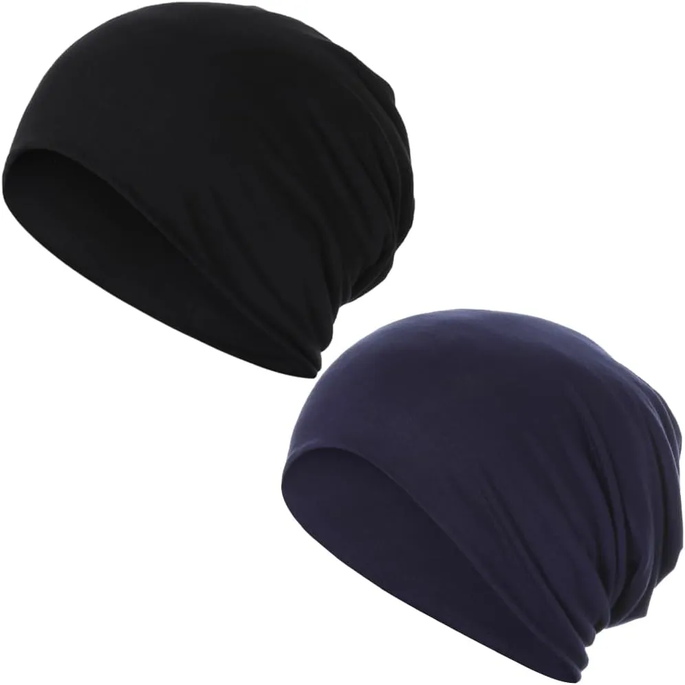 JarseHera Cotton Slouchy Beanie for Men Women Chemo Headwear Soft Sleep Caps Skull Cap Hats