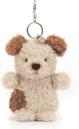 Jellycat Little Pup Bag Charm, 4 inches - Dogs and Puppies Plush Keychain - Great Gift Idea