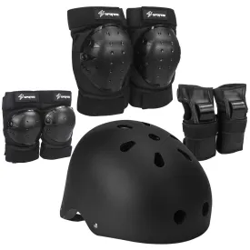 Kids Bike Helmet, Toddler Helmet for Youth Adult, Knee Pad Elbow Pad Wrist Guard Protective Gear Set for Skateboard, Bike, Skating, Cycling
