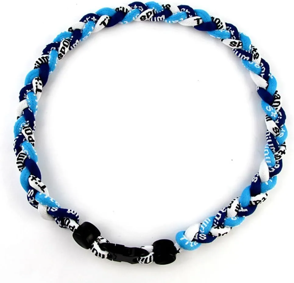 MapofBeauty 18 Inch Three Colors Fashion Three Braided Rope Tornado Necklace