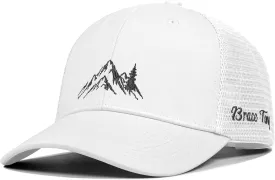 Mountain Trucker Hat for Men Women, Outdoor Gifts Cap for Summer Winter