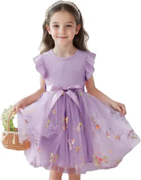 Nileafes Toddler Girl Tulle Dress Casual Summer Princess Dresses