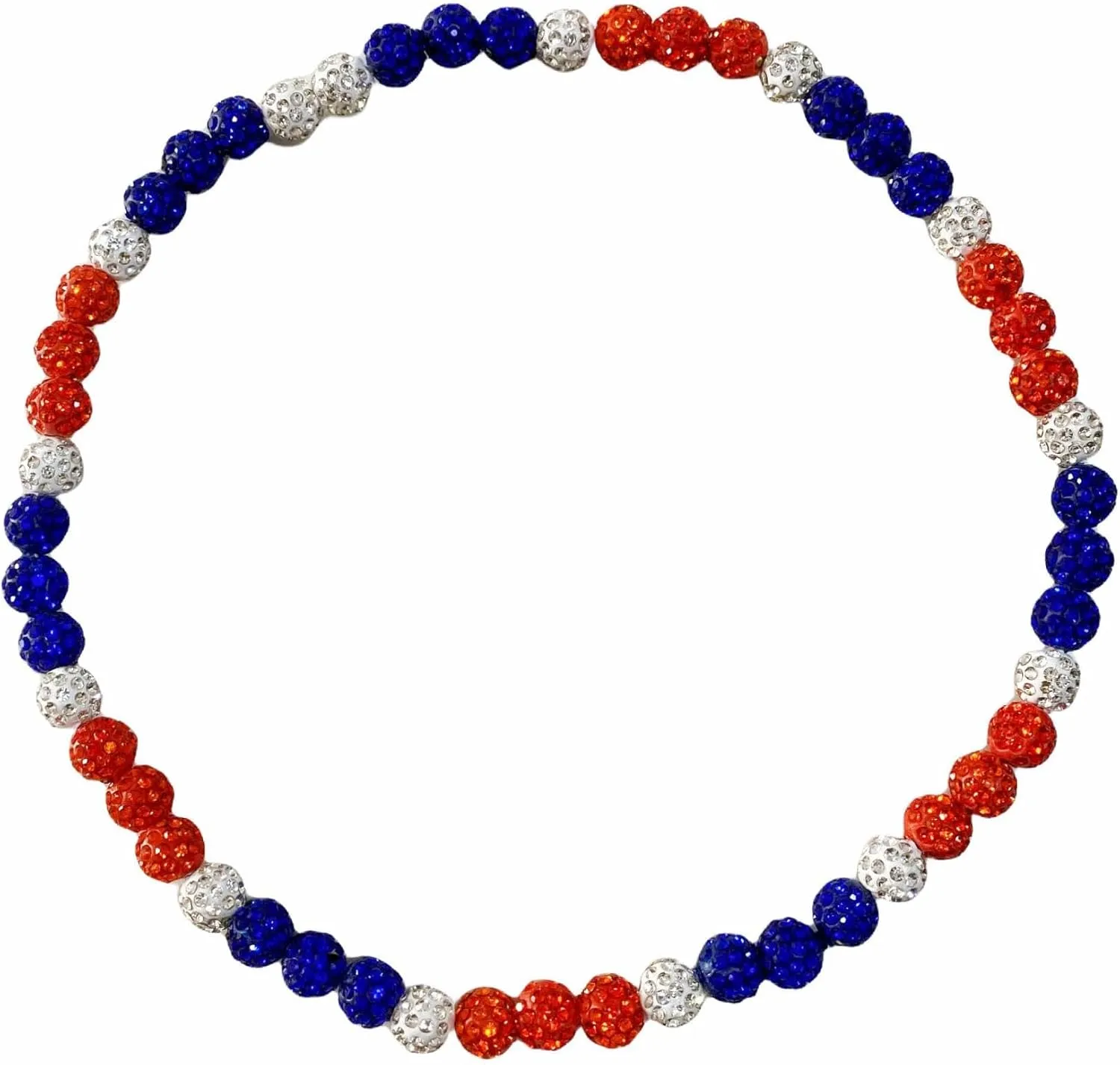 Philadelphia Phils Baseball Necklace For Men Women Baseballer Inspired Beaded Necklace Unisex Rhinestone Discoball Necklaces Jewelry-gift for baseball team lovers