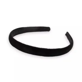 Plain Black Velvet Feel Alice Hair Head Band Headband 1.5cm (0.6"")