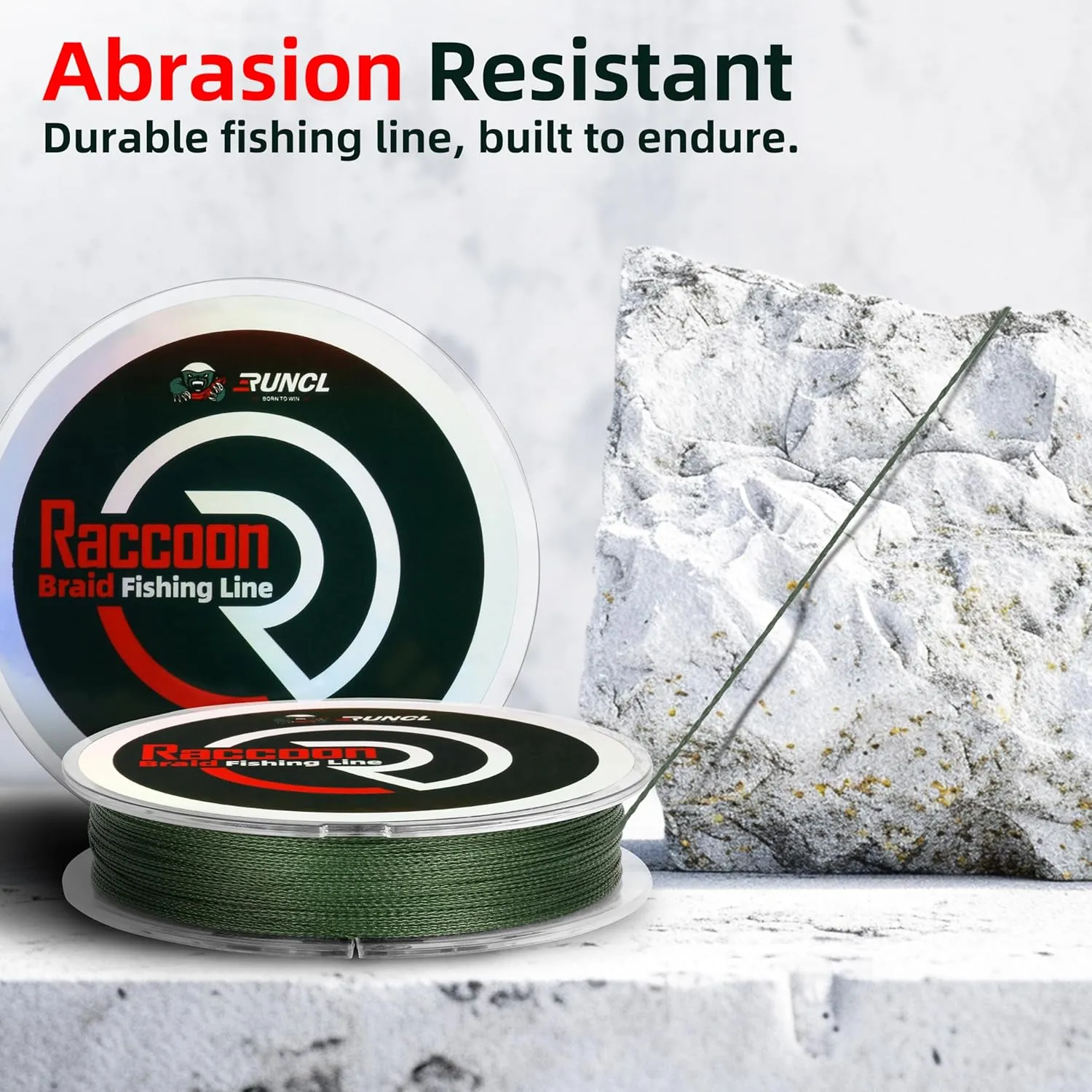 RUNCL Upgraded Braided Fishing Line, Colorfast Fishing Line Braid for Bass, Trout, Crappie, Ultra Strong Braid for Saltwater Freshwater, Abrasion Resistant, Zero Stretch, 6-80lb, 150/300/500/1000Yds