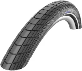 Schwalbe - Big Apple Hybrid and Touring Wire Clincher Bike Tire | Multiple Sizes | Performance Line, RaceGuard | Black or Black/Reflective