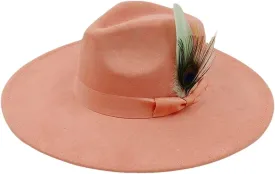 Suede Fedora Hats for Men and Women Bow Accessor Wide-Brimmed Church Hats Jazz Panama Hats 27 M56-58CM