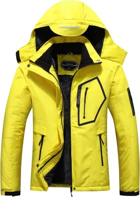 SUOKENI Women's Waterproof Warm Winter Snow Coat Hooded Raincoat Ski Snowboarding Jacket