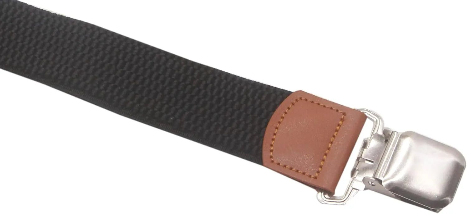 Suspenders for Men X Back Adjustable Heavy Duty Clip With 1.6 Inchs Wide Elastic Braces Snaps