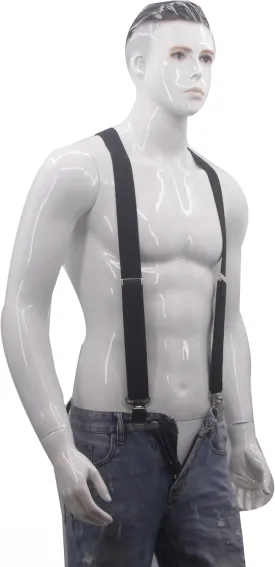 Suspenders for Men X Back Adjustable Heavy Duty Clip With 1.6 Inchs Wide Elastic Braces Snaps