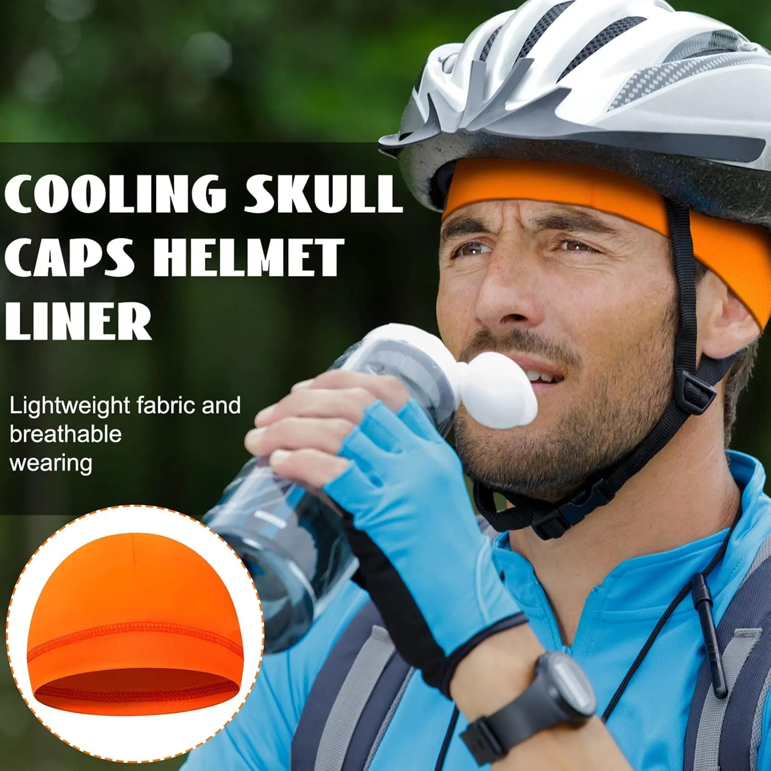 Tarpop 10 Pcs Men Skull Caps Cooling Welding Hard Helmet Liner Cycling Skull Caps Wicking Beanie Do Rag Head Wrap for Men