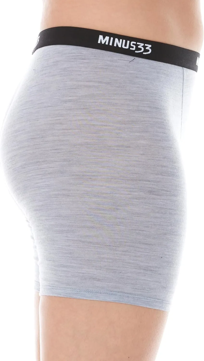 Womens Boxer Briefs - 5 Inch Inseam - 84% Merino Wool - Athletic Anti-Chafe Underwear - Moisture Wicking Under Shorts
