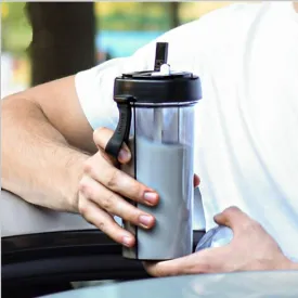 YYDSJFM Creative Water Cup,One Cup of Two Different Drinks Two Straws Couple Outdoor 600ml Drinking Cup for Camping Hiking Backpacking Travel Office